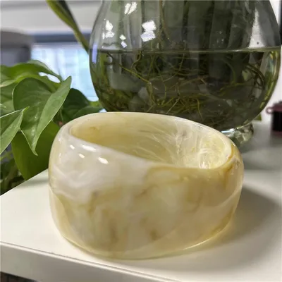 Resin Oval Wide Geometric Blooming Bracelet Style F - Shop at LoveMi