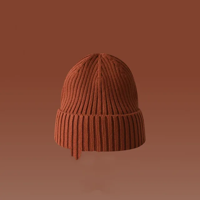Dirty Orange Wool Beret Girls Autumn And Winter Light Knit Cap - Shop at LoveMi