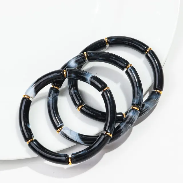 European And American Popular Acrylic Elbow Bracelets Ladies Color17 - Shop at LoveMi