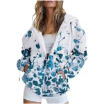 Digital Printing Urban Casual Round Neck Zipper Sweater - Wy03Pl16