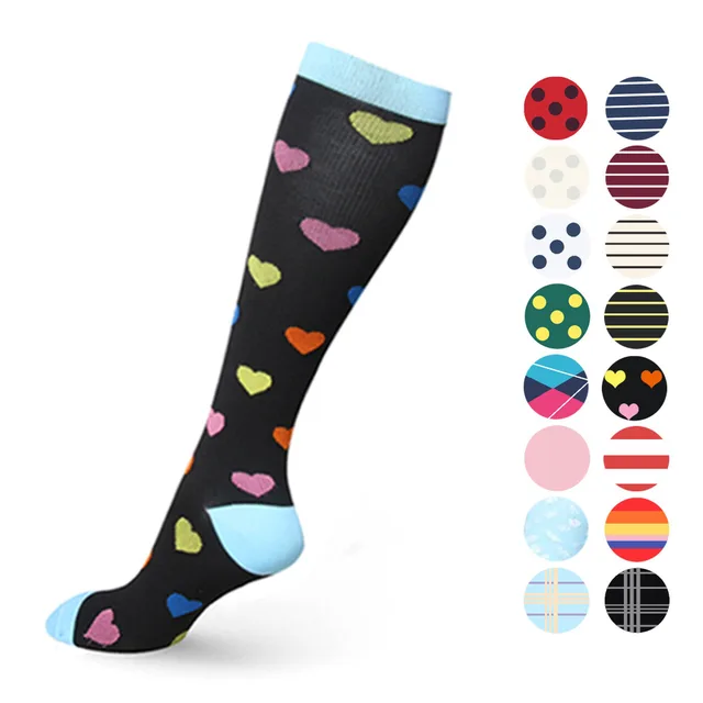 Nurse Leggings Running Cycling Breathable Compression Stockings Old Style Heart Shape - Shop at LoveMi