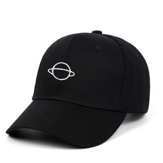 Satellite Mars embroidery baseball cap speed - Black