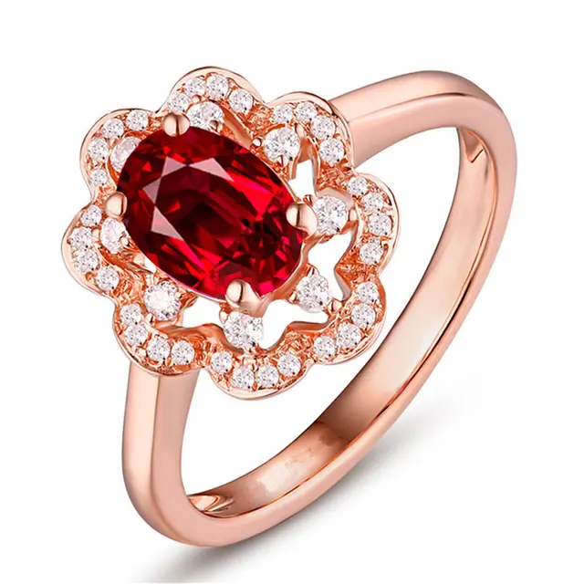 Hot silver ring engagement ring high end ruby ring rose gold ring jewelry Default - Shop at LoveMi