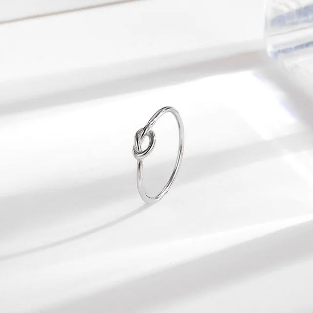 Simple Bends And Hitches Titanium Steel Ring Light Luxury Personality Silver - Shop at LoveMi