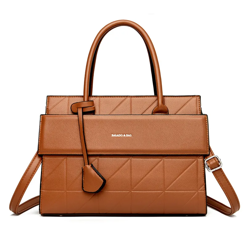 Fashion Women's Large Capacity Portable Tote Bag Brown - Shop at LoveMi