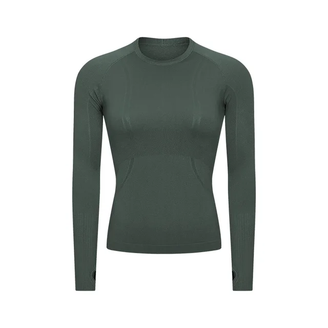 Breathable Exercise Top Women's Stretch Slim fit Yoga Wear Granite Green - Shop at LoveMi