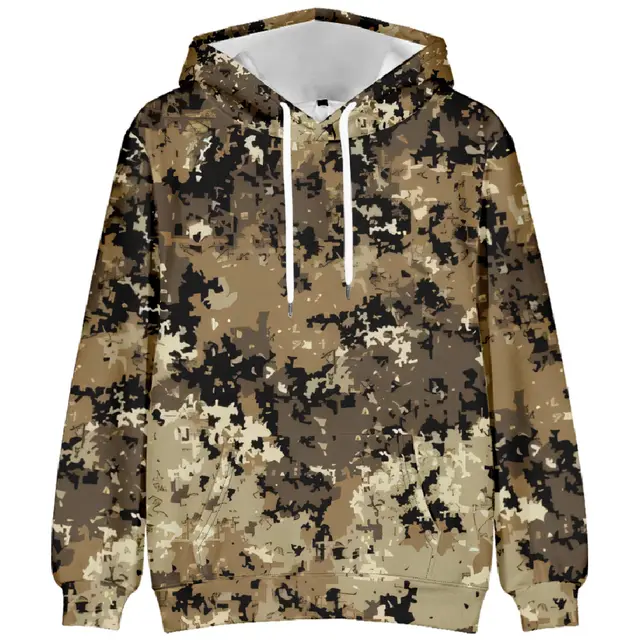 European And American Autumn And Winter Leaf Pattern Drop Shoulder Hooded Sweater 5 Style - Shop at LoveMi