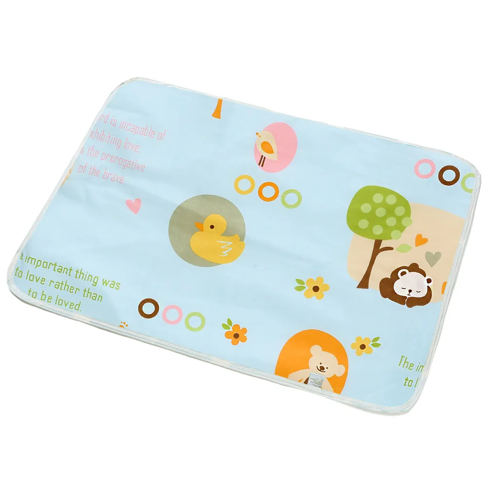 Breathable Cotton Cartoon Waterproof Insulation Pad Blue Paradise - Shop at LoveMi