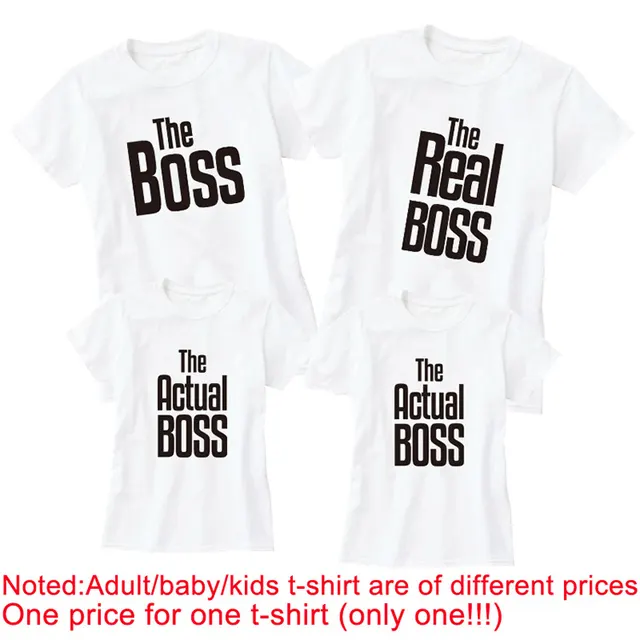 Printed Parent child T shirt Short Sleeve White - Shop at LoveMi
