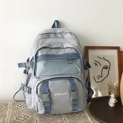 New Harajuku Large Capacity College Students' Backpack Women Blue - Shop at LoveMi