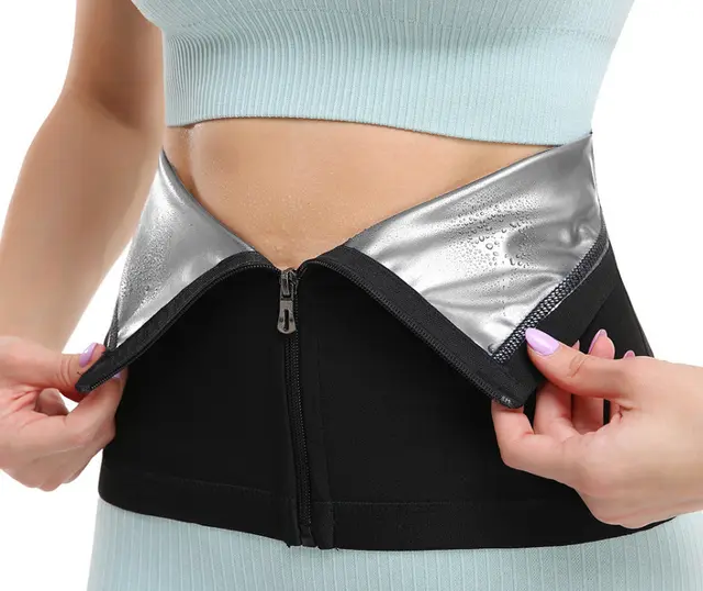 Sports Waist Support Violently Sweat Belly Contracting And Slimming Waistband Zipper Silver Pastebrushing - Shop at LoveMi