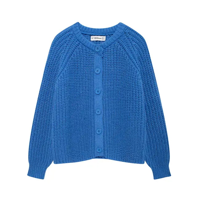 Fashionable Knitted Cardigan Easy Matching Coat Dark Blue - Shop at LoveMi