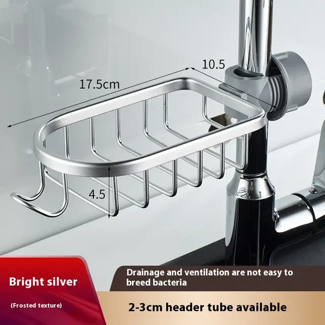 Kitchen Racks Hanging On A Faucet Household Silver Drain Semicircle - Shop at LoveMi