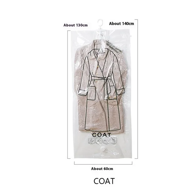 Transparent Coat Dust Cover Hanging Down Jacket Compression Bag Vacuum Transparent - Shop at LoveMi