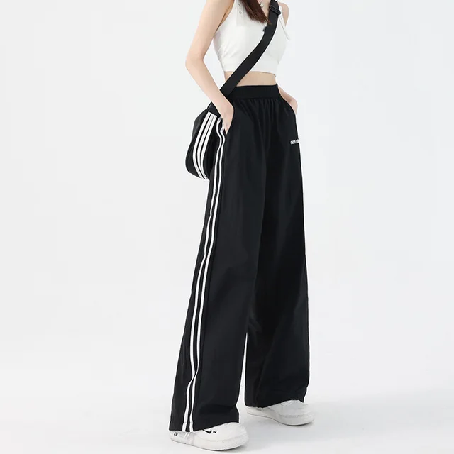 Summer New Loose Slimming Leisure Cargo Trousers Black - Shop at LoveMi