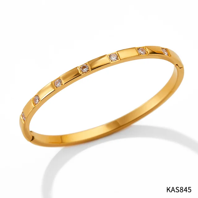 Design Sense Wheat Chain Stitching Zircon Bracelet Kas845 - Shop at LoveMi