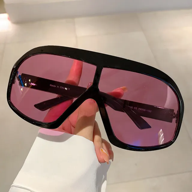 Women's European And American Fashion Sunglasses Black Frame Purple Piece - Shop at LoveMi