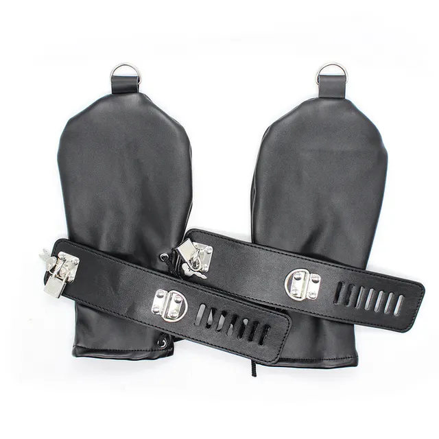 Creative Solid Color Casual PU Gloves Suit Black Dog Palm - Shop at LoveMi