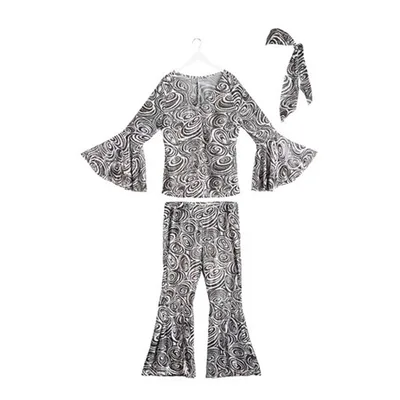 Retro DS Jazz Dance Party Retro Performance Costume Suit Style With Headscarf S - Shop at LoveMi