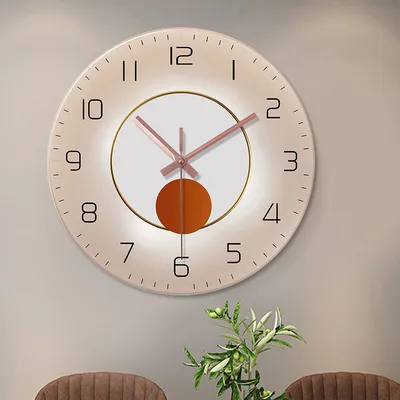 Tempered Glass Wall Clock Mute Living Room Clock Wall mounted Decorative Clock Style 1 - Shop at LoveMi