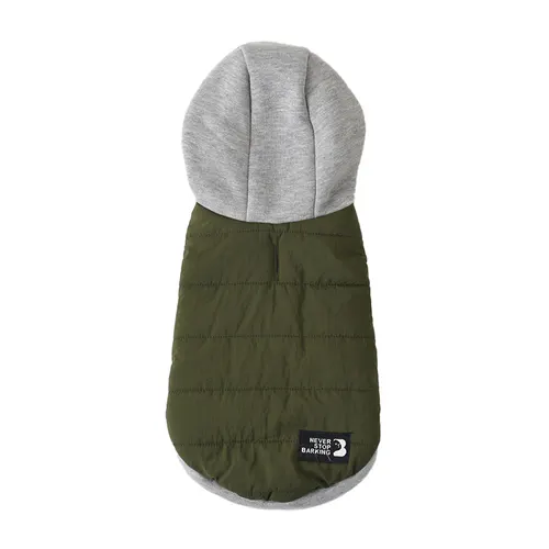 Assorted Colors Fleece Windproof Cotton padded Jacket Teddy Supplies Green - Shop at LoveMi