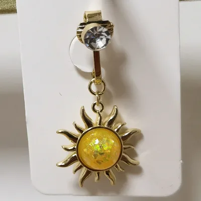 Punch free Navel Stud Clip free Products Sun Thorn Gold - Shop at LoveMi