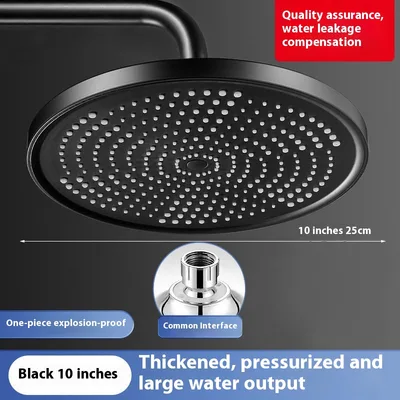 Supercharged Shower Top Spray Shower 10Inch All Black - Shop at LoveMi