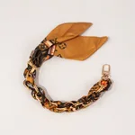 Gold Chain Brown Scarf