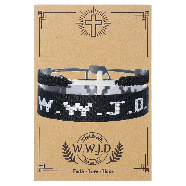 WWJD Letter Bracelet Turquoise Cross Charm Bracelet Zj13346 - Shop at LoveMi
