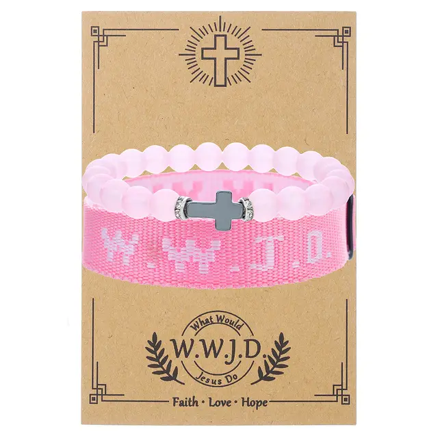WWJD Letter Bracelet Turquoise Cross Charm Bracelet Zj13357 - Shop at LoveMi