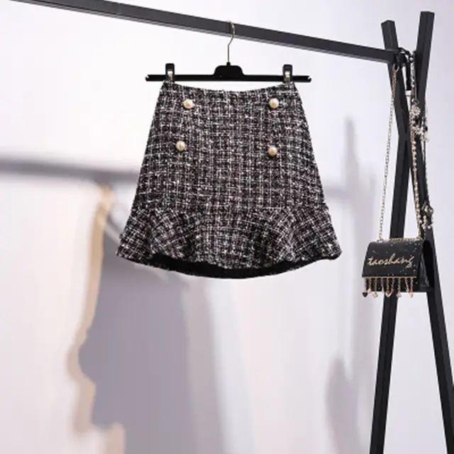 Women's Sweater Skirt Two piece Suit Gas Suit Black Dress - Shop at LoveMi