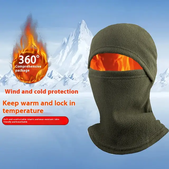 Outdoor Polar Fleece Cold Proof Warm Hat Army Green - Shop at LoveMi