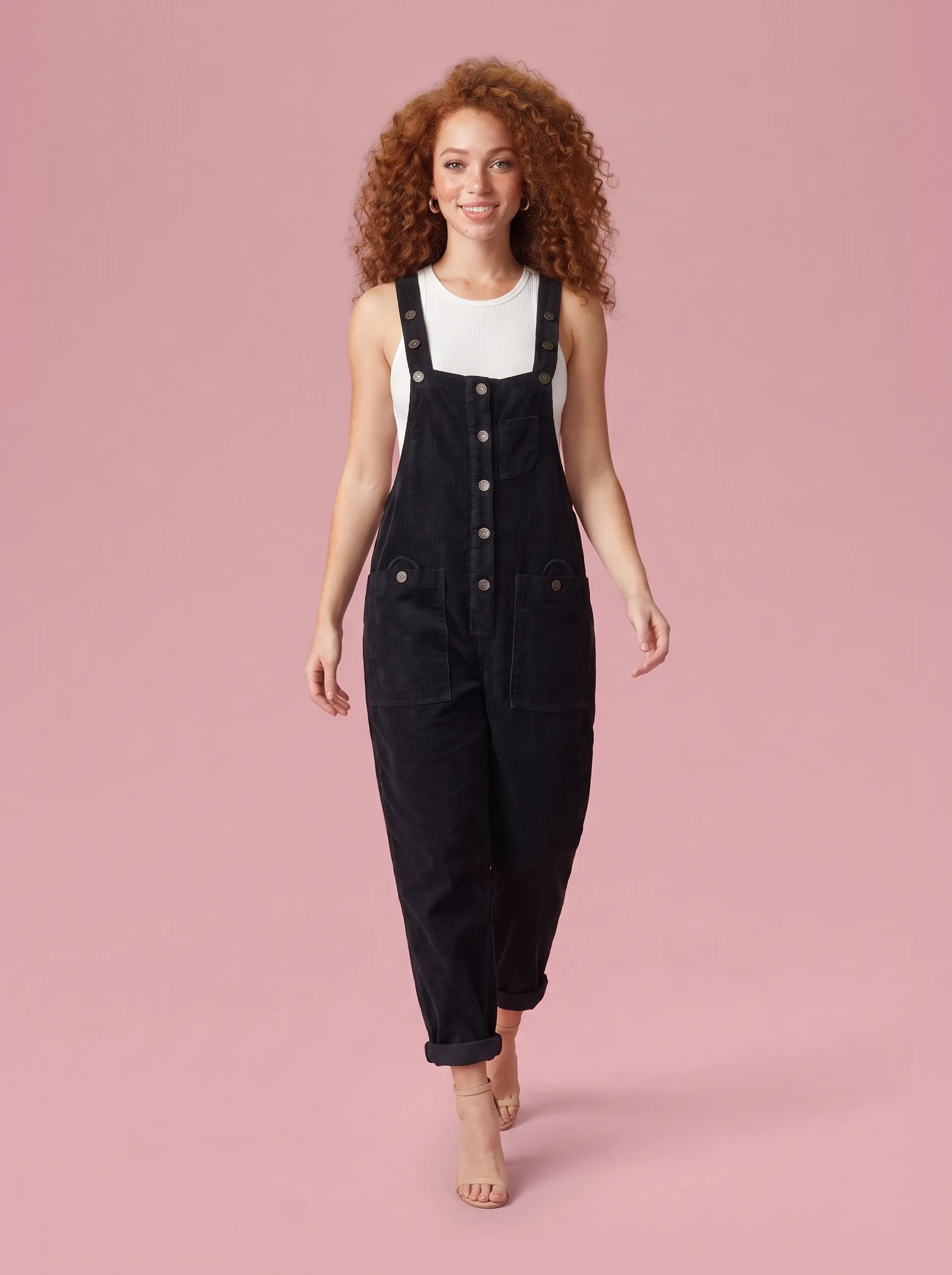 Retro Corduroy Overalls
