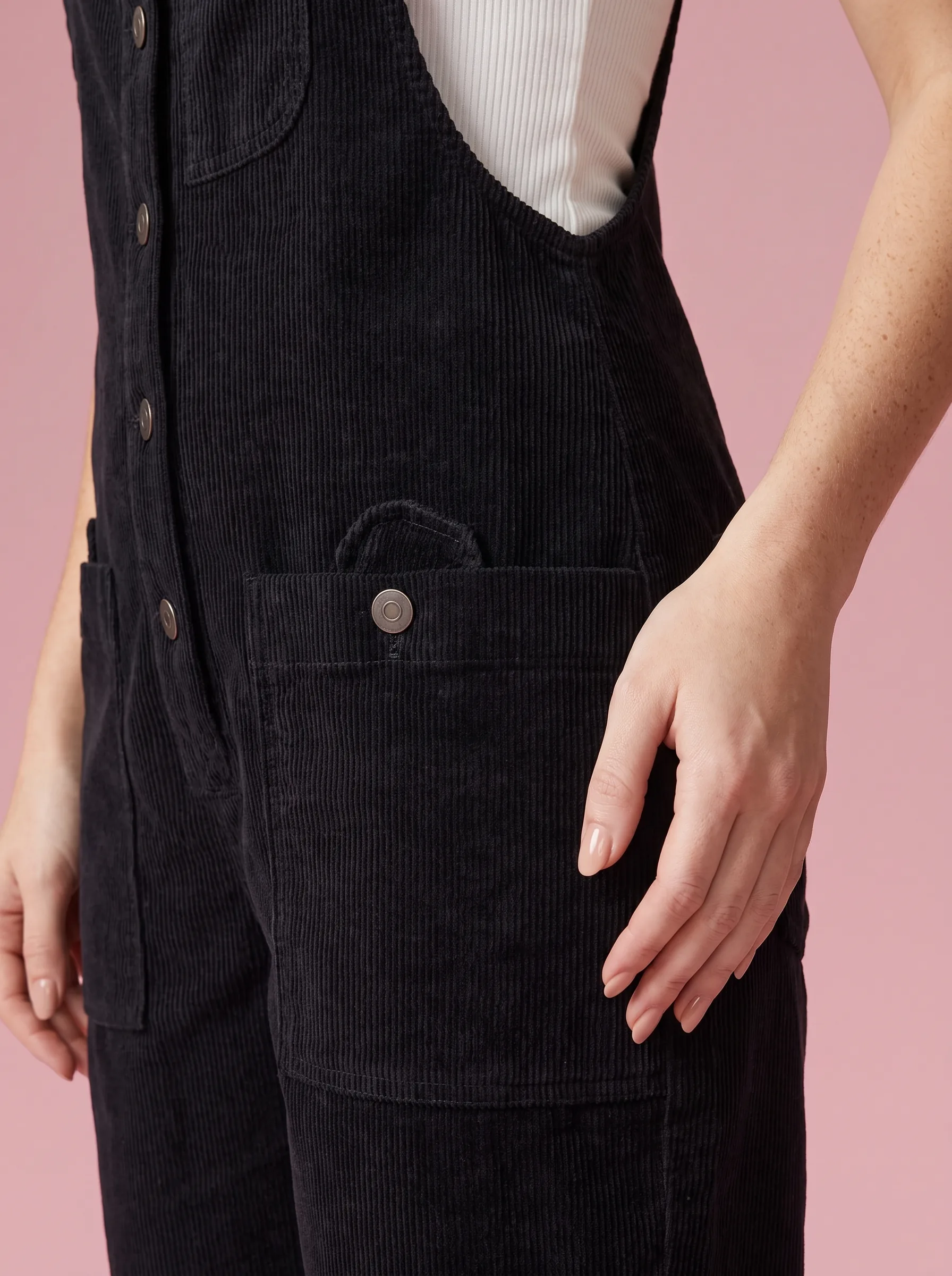 Retro Corduroy Overalls - View 5