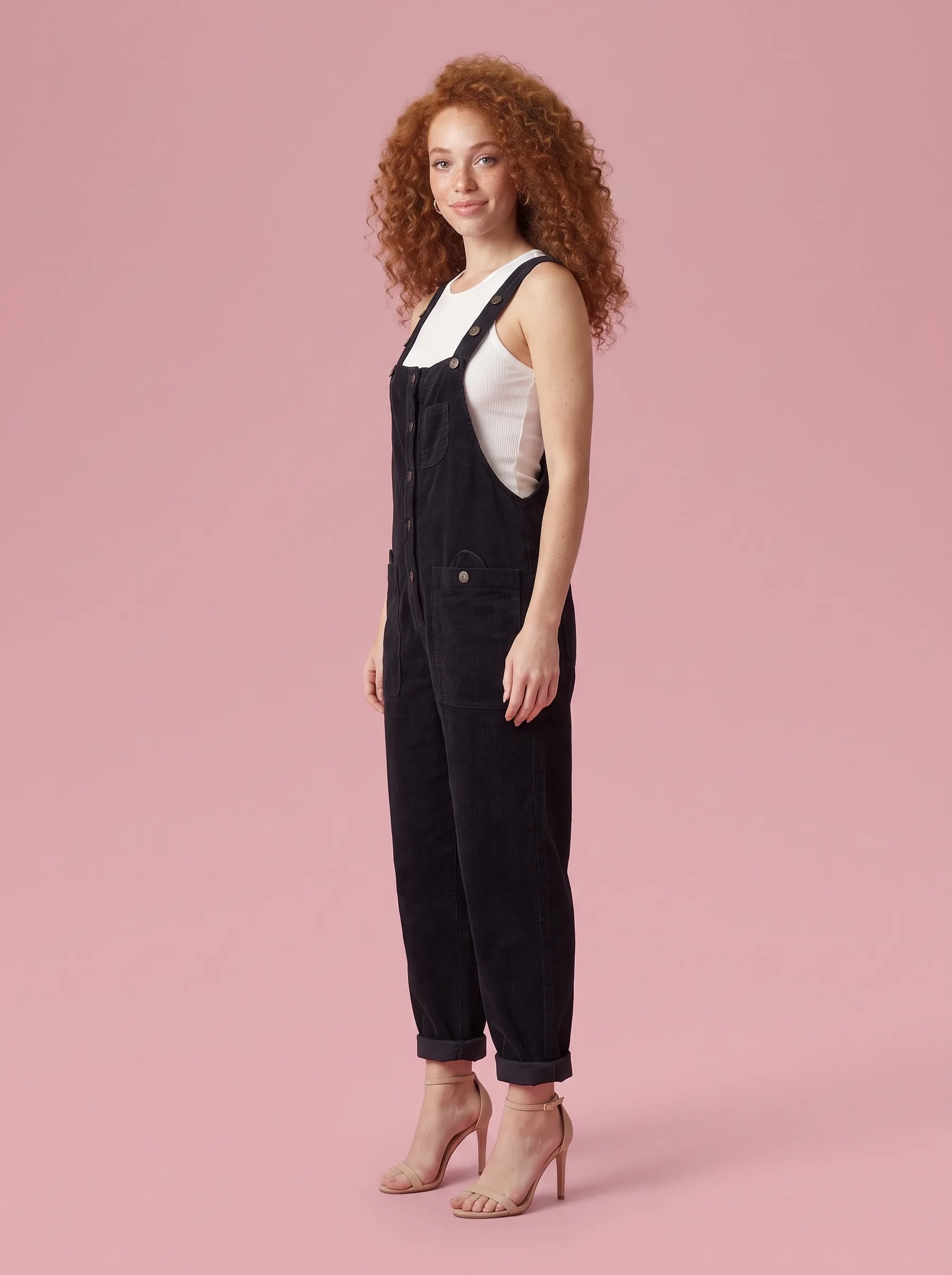Retro Corduroy Overalls - View 3