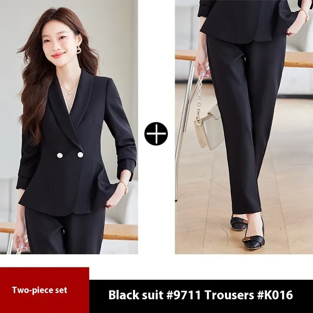 High end Casual Fashion Temperament Spring And Autumn Suit Black Suit - Shop at LoveMi