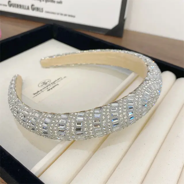 Heavy Industry Light Luxury New High grade High definition Pearl Headband Rhinestone Straight Clause - Shop at LoveMi