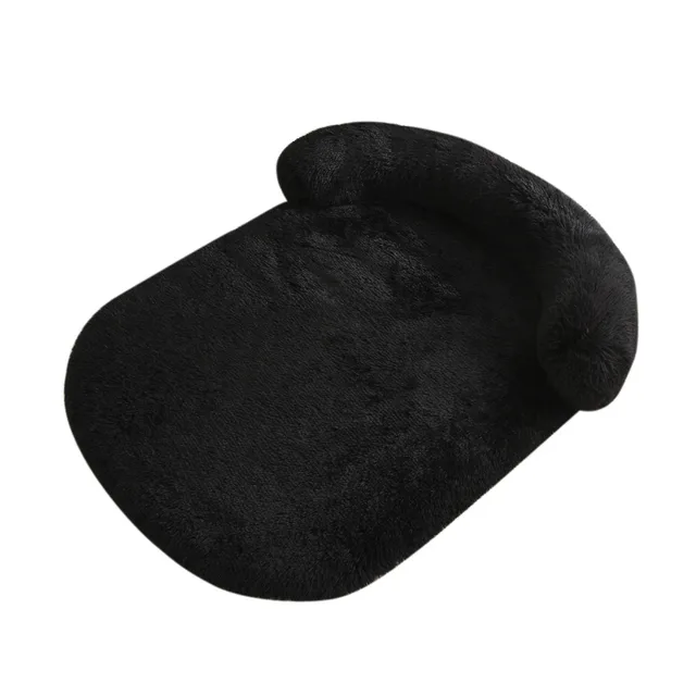 Plush Doghouse Cathouse Pet Bed Warm Cushion Black - Shop at LoveMi