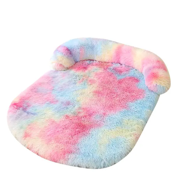 Plush Doghouse Cathouse Pet Bed Warm Cushion Rainbow Color - Shop at LoveMi