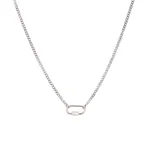 Oval Silver Necklace