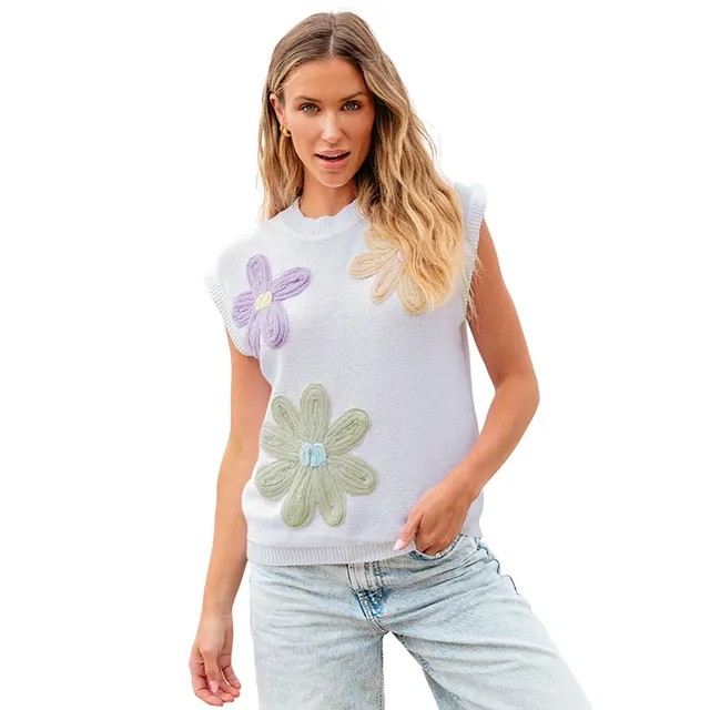 Women's Breathable Knitted Pullover Top Lc277279 White - Shop at LoveMi