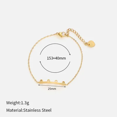 Fashion 18K Gold Bracelet Simple Geometric 18K Gold - Shop at LoveMi