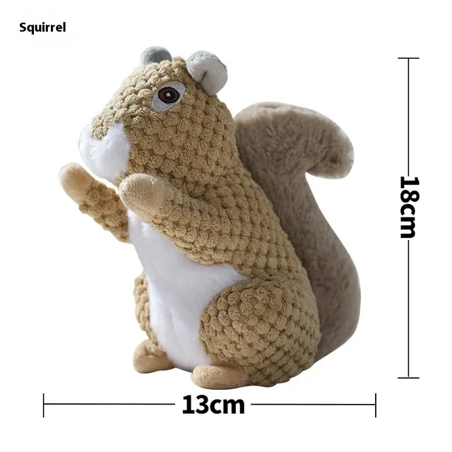 Dog Plush Toy Interactive Molar Teeth Cleaning Squirrel - Shop at LoveMi