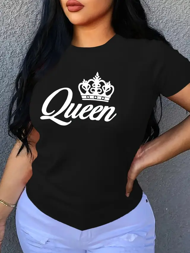 European And American Style Women Fashion Casual T shirt Black - Shop at LoveMi