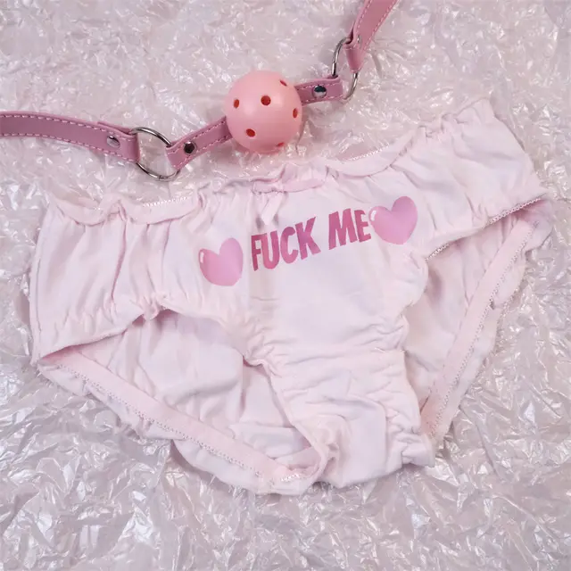 Heart Printing Cotton Lace Classic Panties Pink Fucme - Shop at LoveMi
