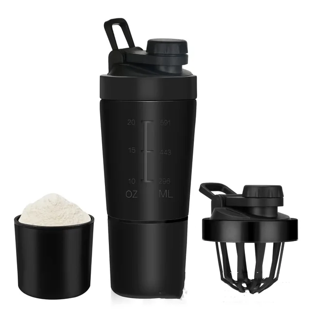 Bottom Storage Dried Egg White Cup Large Capacity Sports Kettle Black - Shop at LoveMi