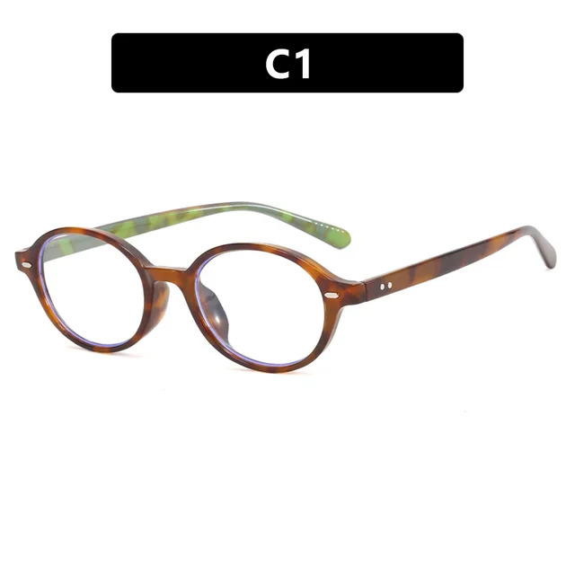 Women's Fashion Retro Literary Plain Glasses Leopard Print Transparent Lens - Shop at LoveMi