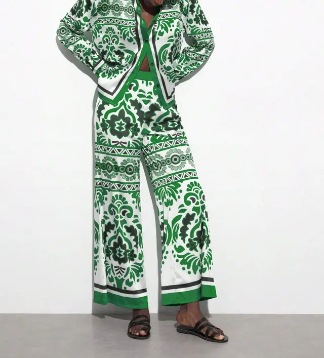 Ethnic Geometric Long Sleeve Shirt Trousers Suit Wg18Wr06Zn241031T015 - Shop at LoveMi
