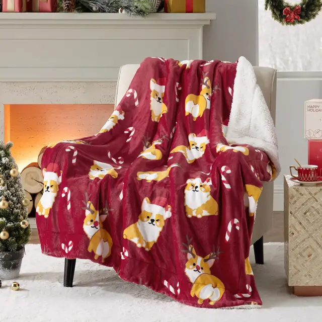 Christmas Corgi Dog Baby Blanket 1 Style - Shop at LoveMi