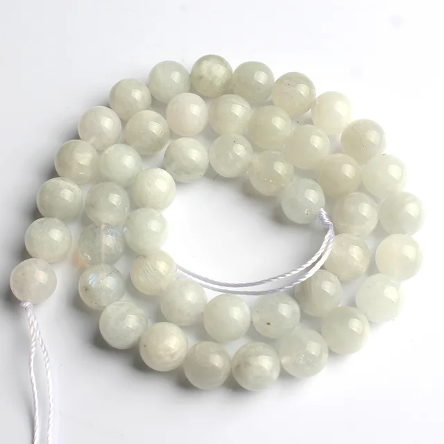 White Blue Moonstone Jewelry Bead Accessories Blue Moonstone - Shop at LoveMi